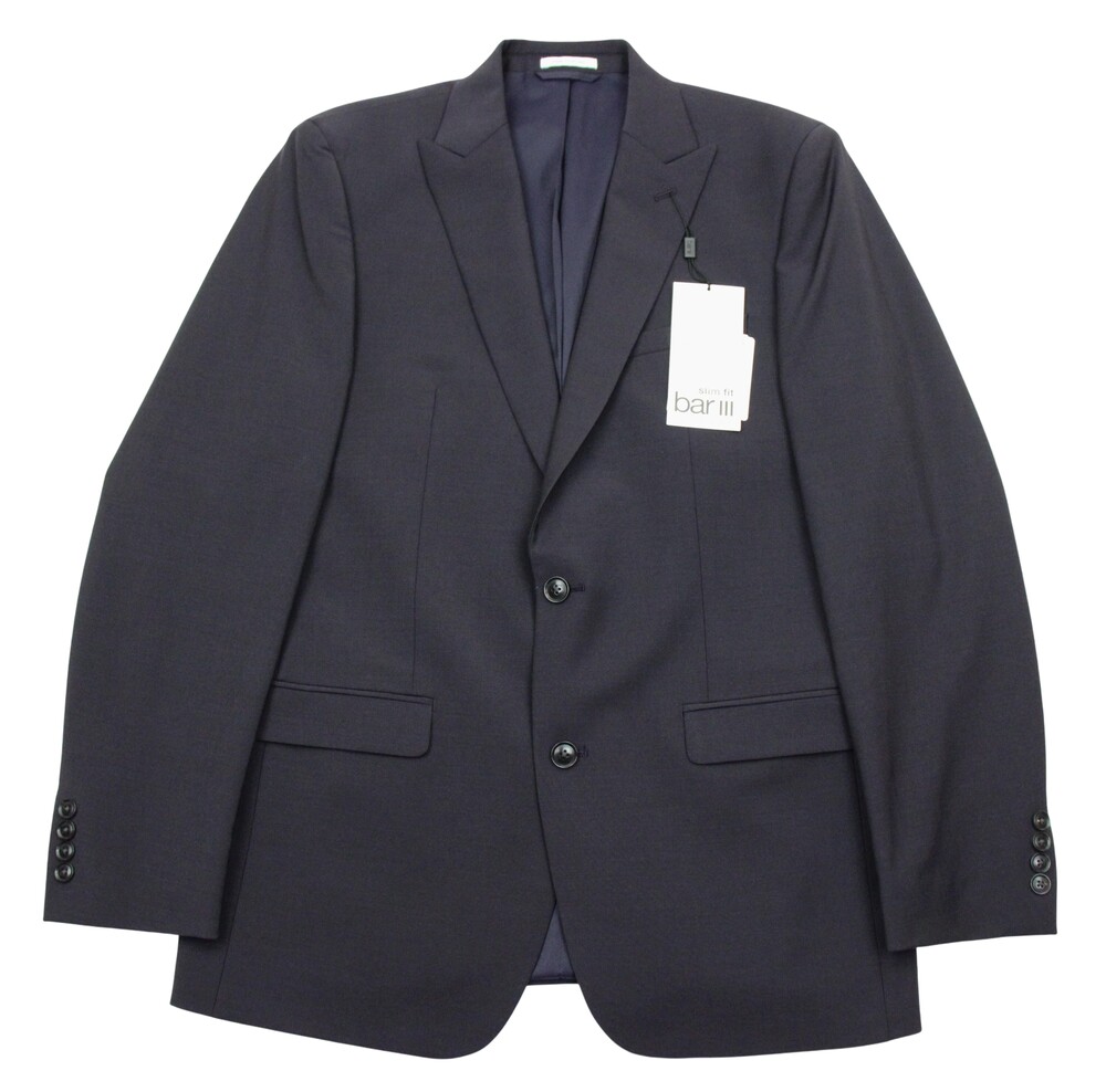 Bar III Blazer Mens 40 L Purple Slim Fit Wool Blend Suit Jacket Stretch Lined